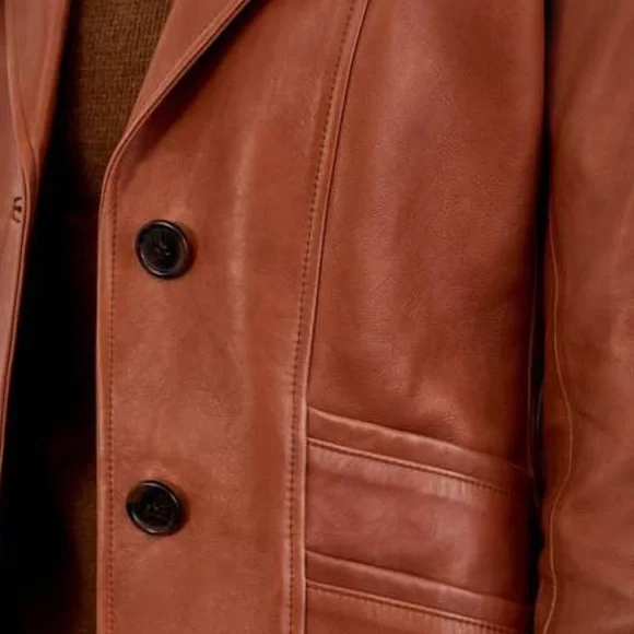 Nili Lotan Alda Lambskin Leather Jacket Sienna Brown XS - Picture 5 of 10